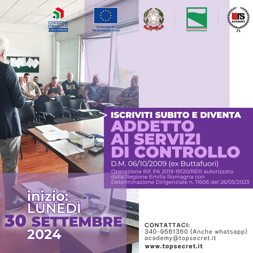 corso addetto ai servizi di controllo